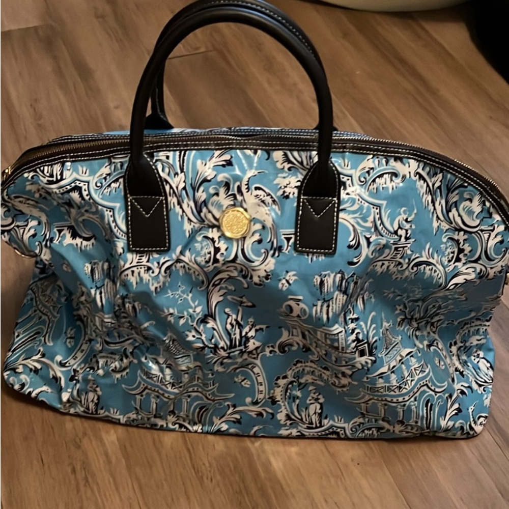 BRAND NEW Anna Griffin Chic Blue Patterned Duffle